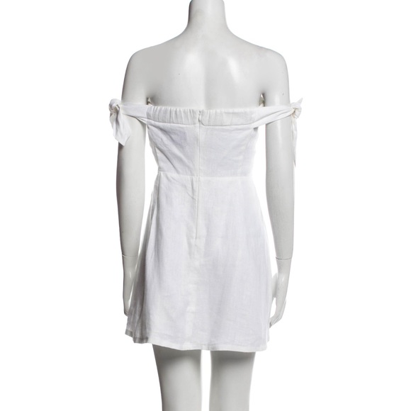 Reformation White Linen Summer Dress - Picture 3 of 4